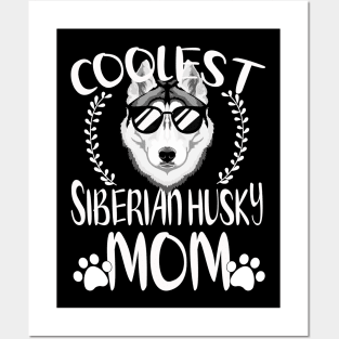 Glasses Coolest Siberian Husky Dog Mom Posters and Art